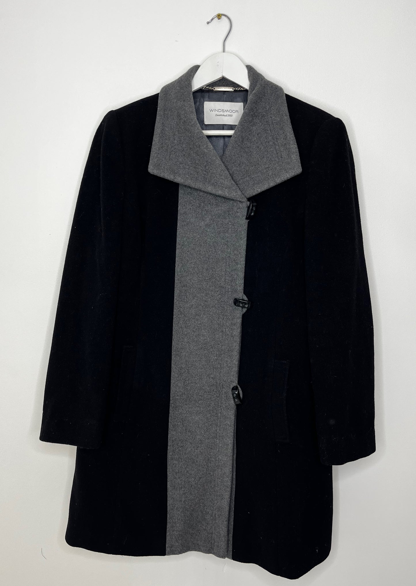 Black Grey Smart Toggle Coat