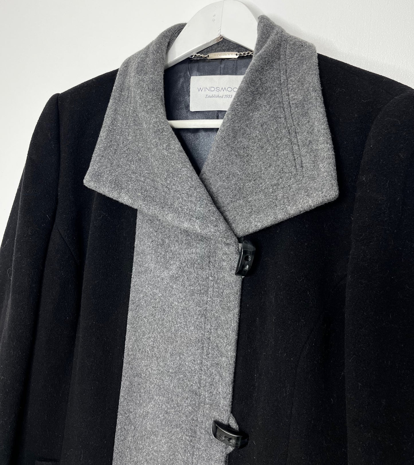 Black Grey Smart Toggle Coat