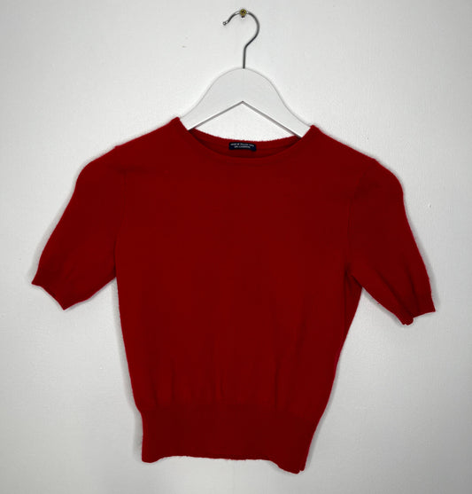 Red Cashmere Short Sweater