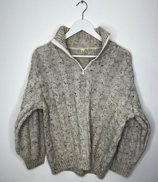 Quarter Zip Wool Jumper