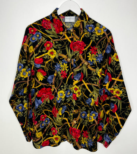 Vibrant Vintage Floral Shirt