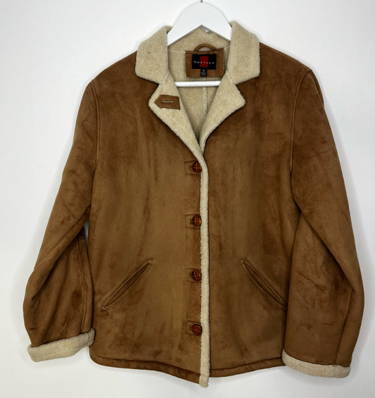 Suede Sherpa Jacket