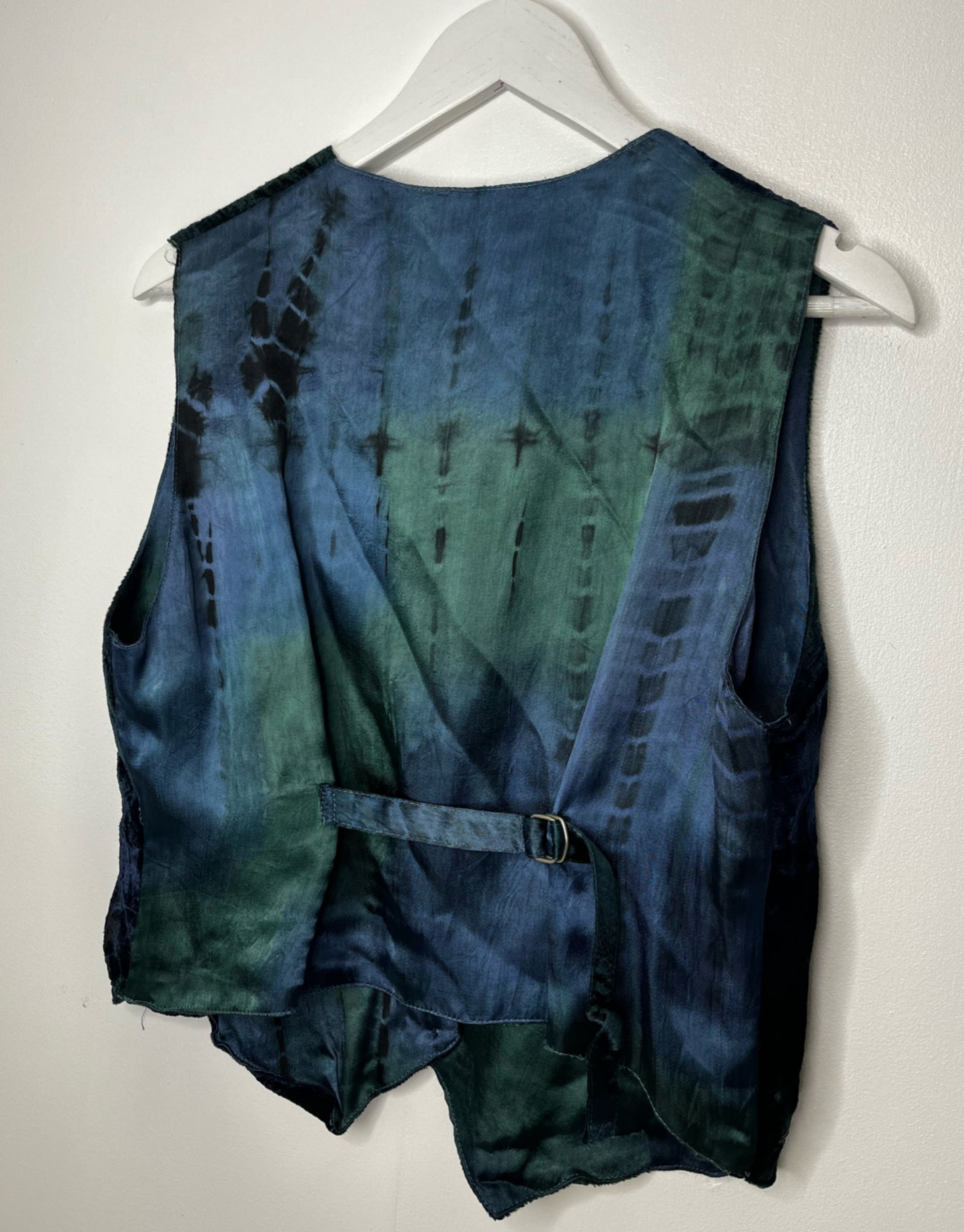 Tie Dye Velvet Vintage Waistcoat