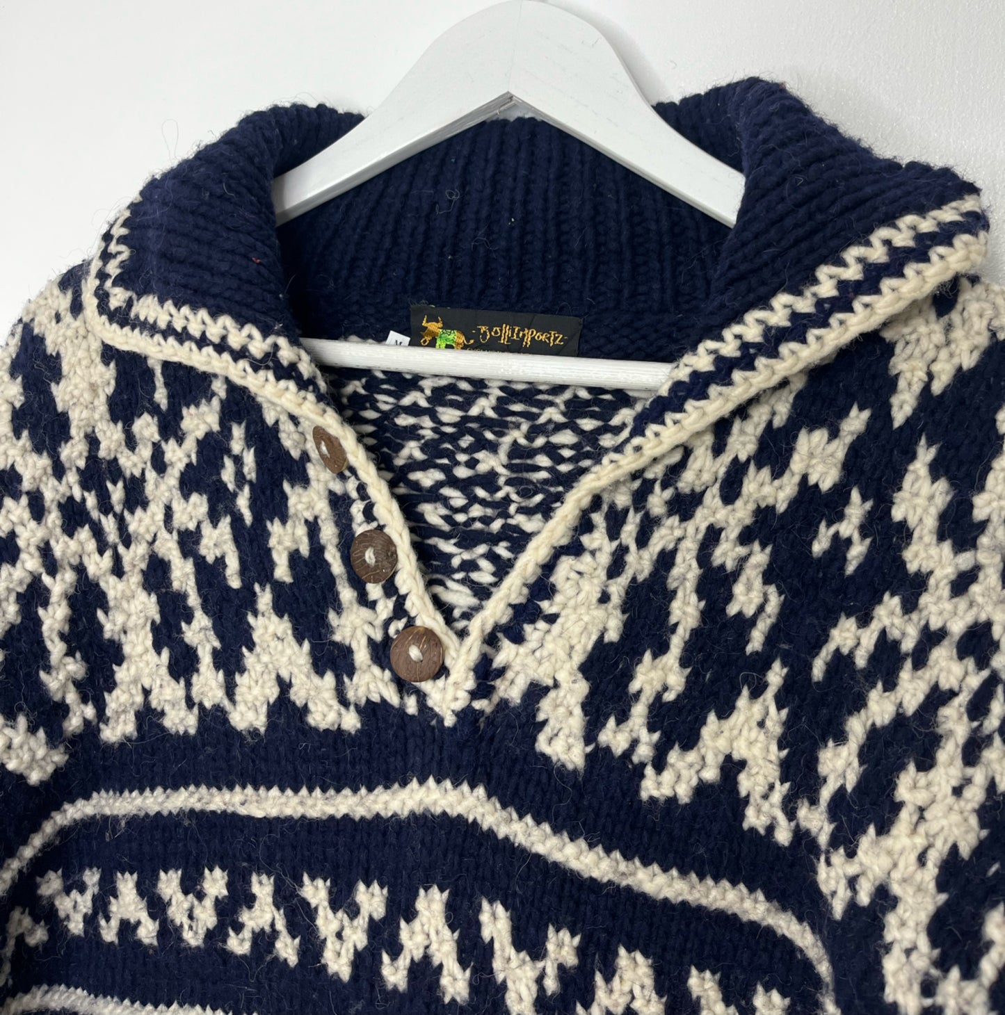 Navy Wool Vintage Jumper