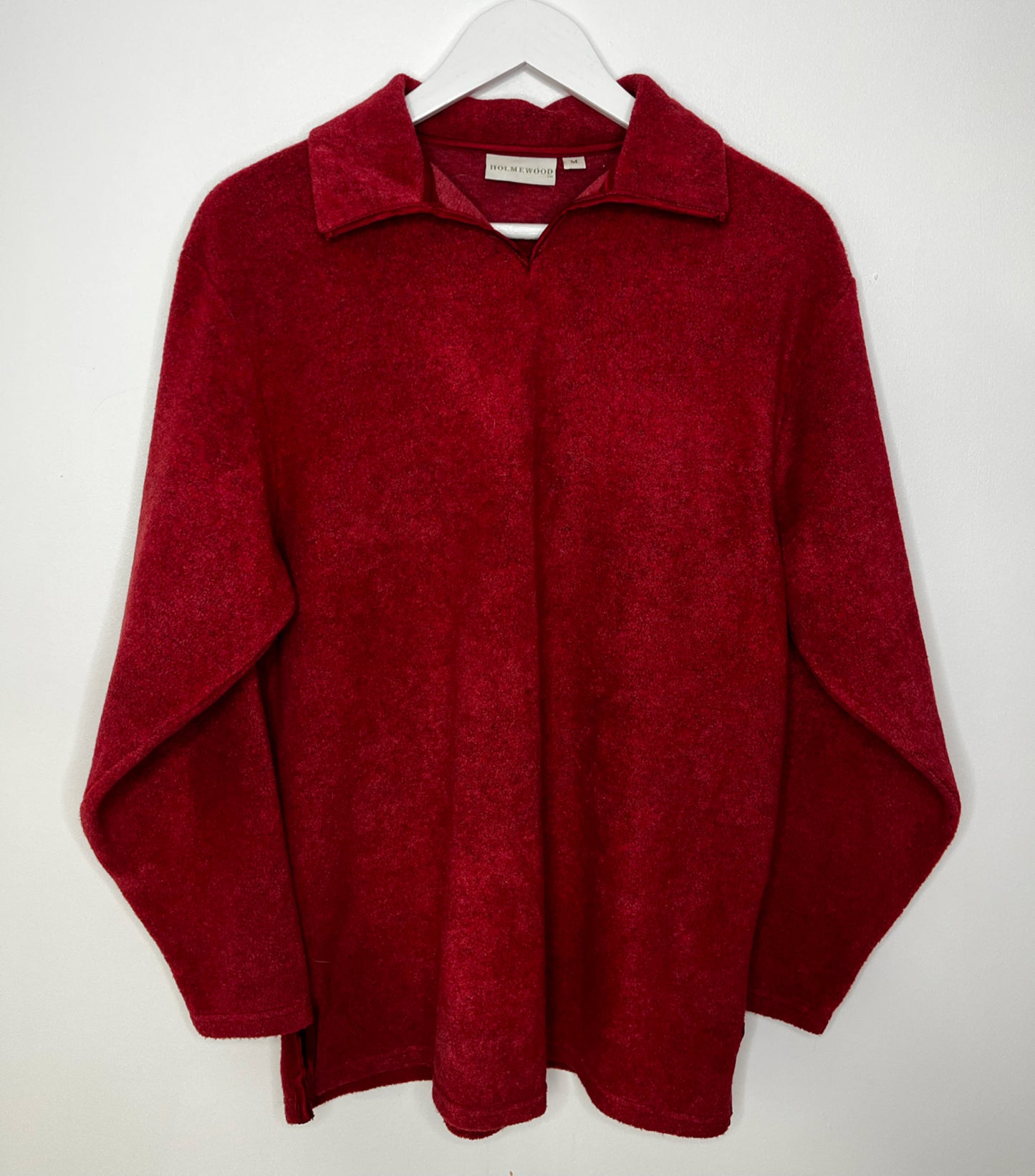 Red Slouchy Fleece Jumper