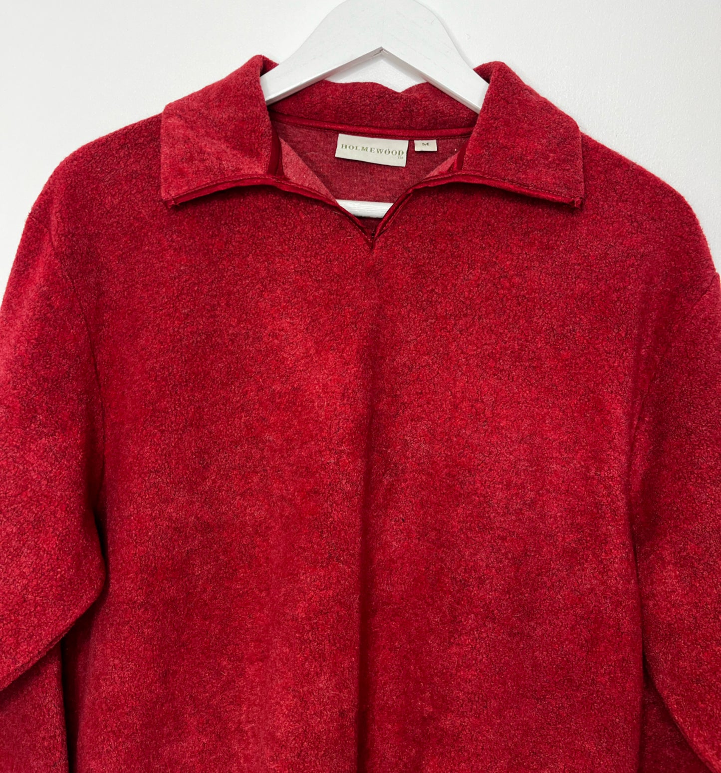 Red Slouchy Fleece Jumper