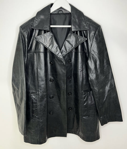 Double Breasted Leather Jacket