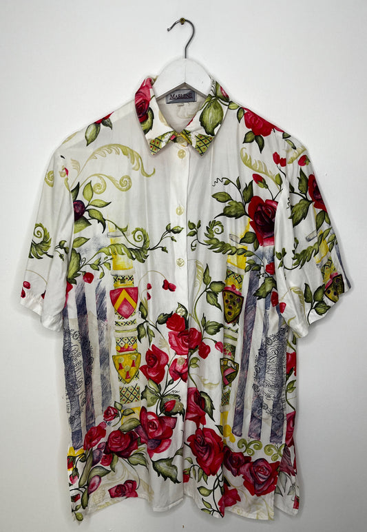 White Vintage Garden Shirt