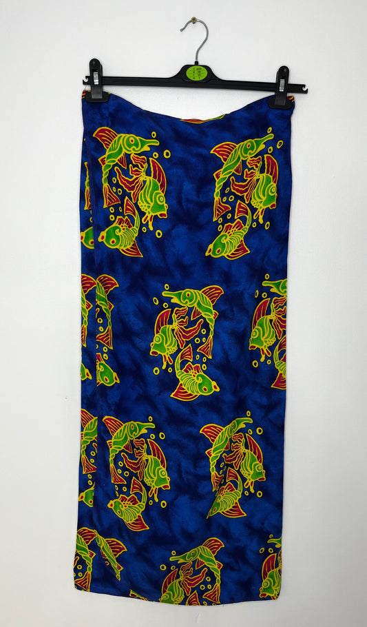 Tropical Fish Wrap Skirt