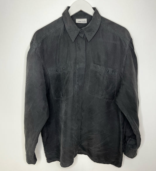 Charcoal Silk Shirt