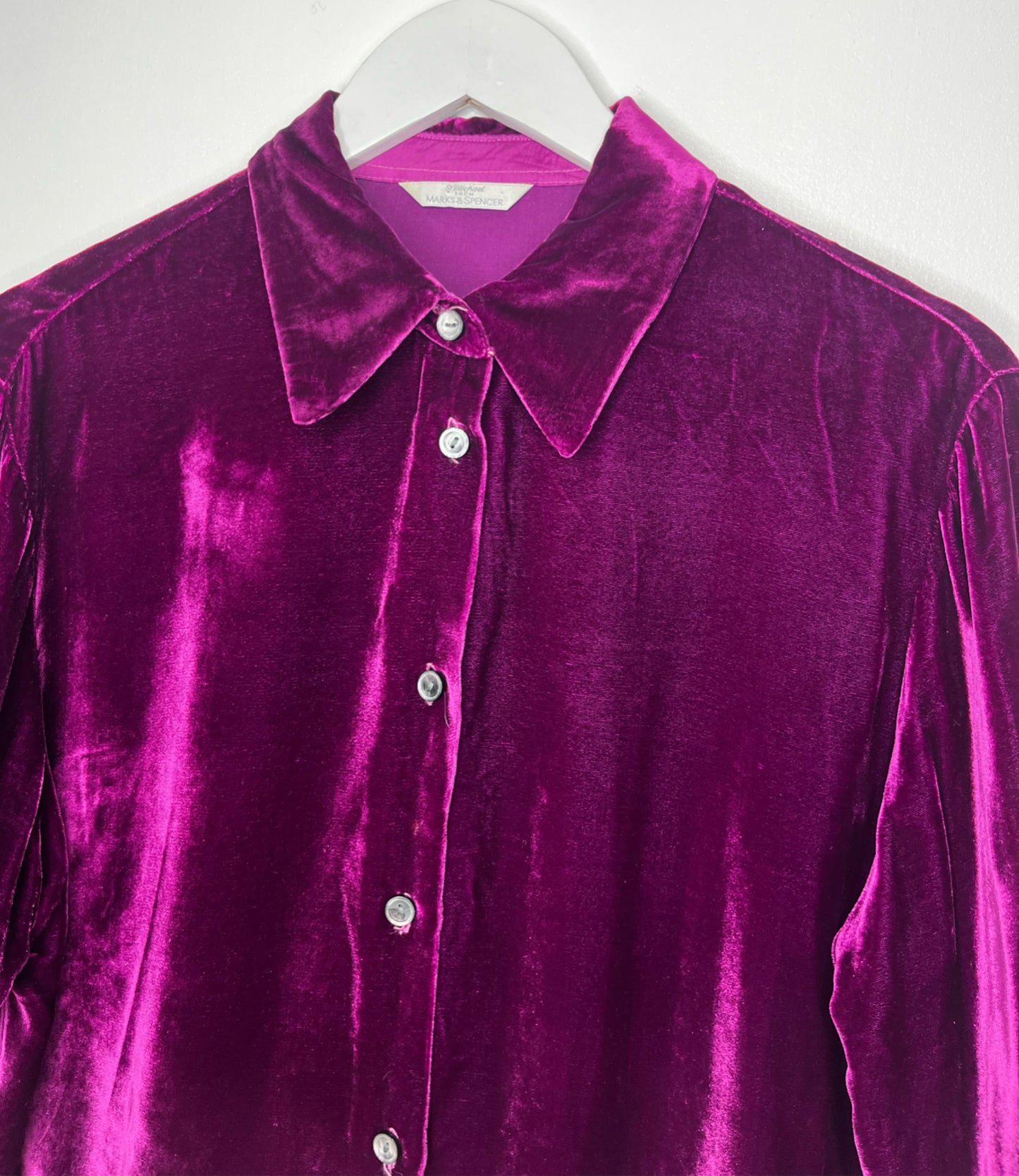 Fuchsia Velvet Shirt