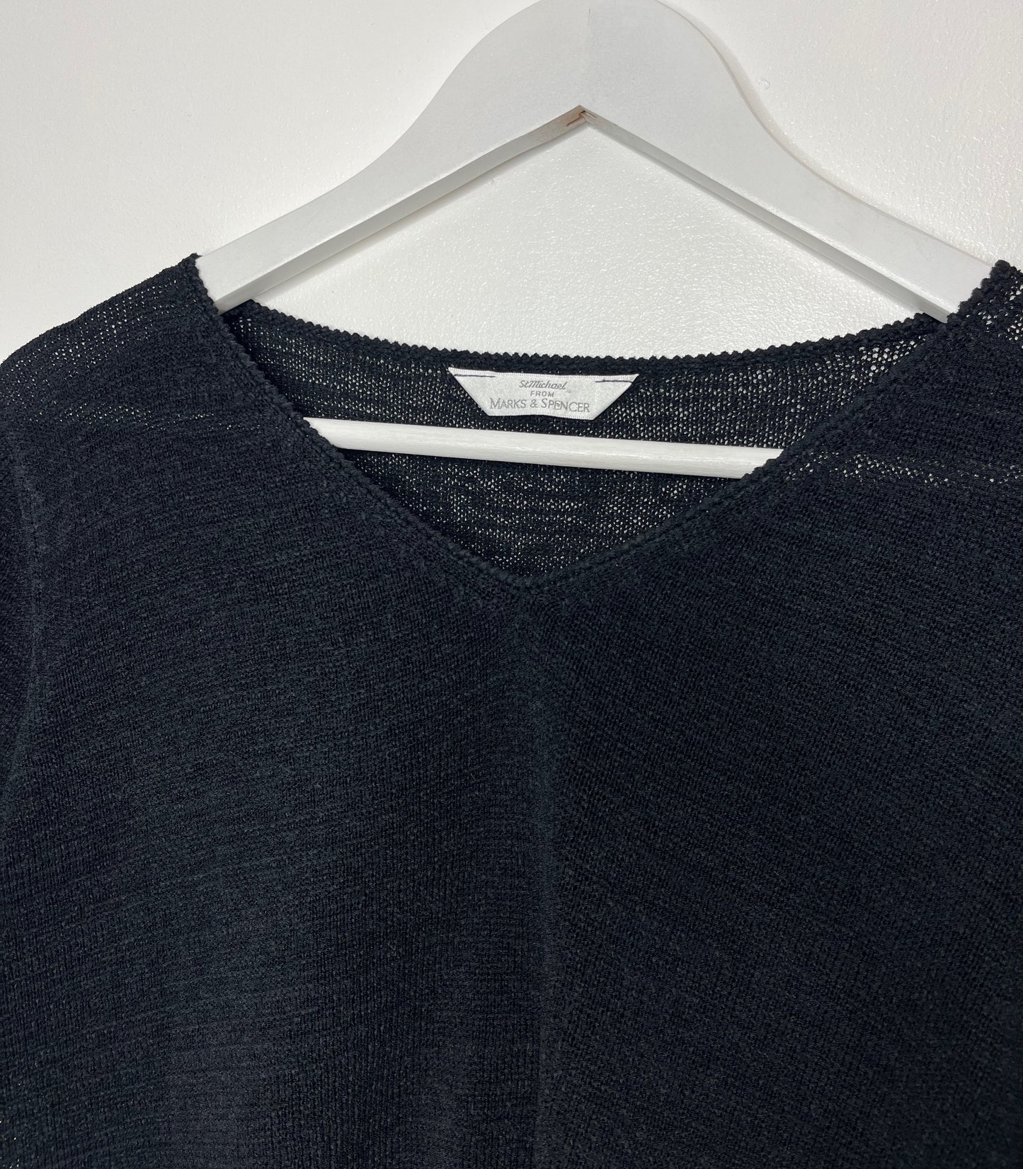 Black Knit Style Top