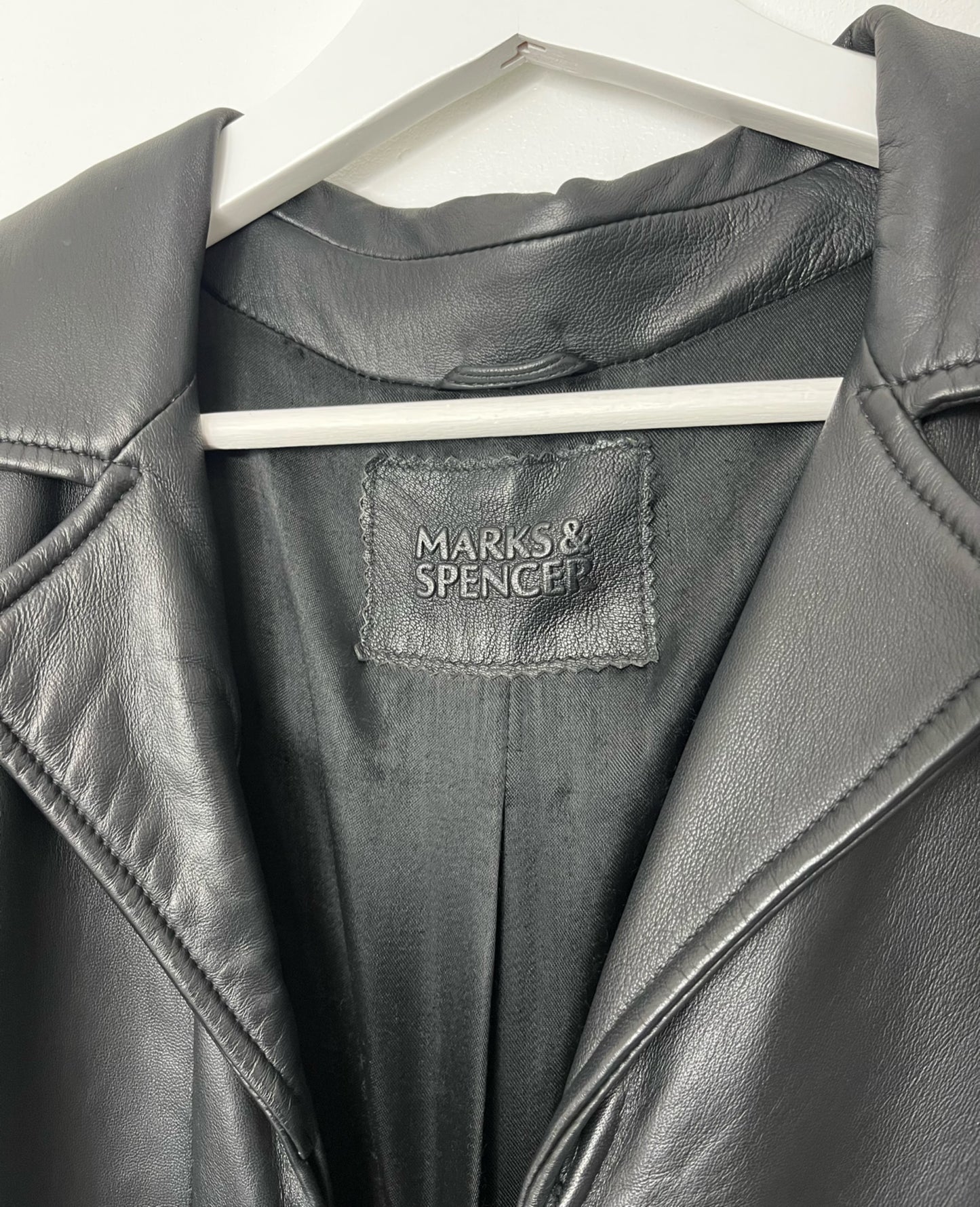 90s Vintage Black Leather Jacket