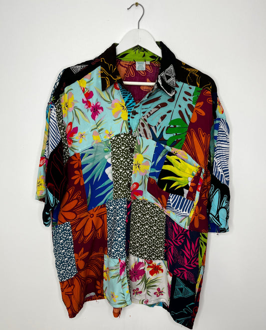 Tropical Patchwork Vintage Shirt