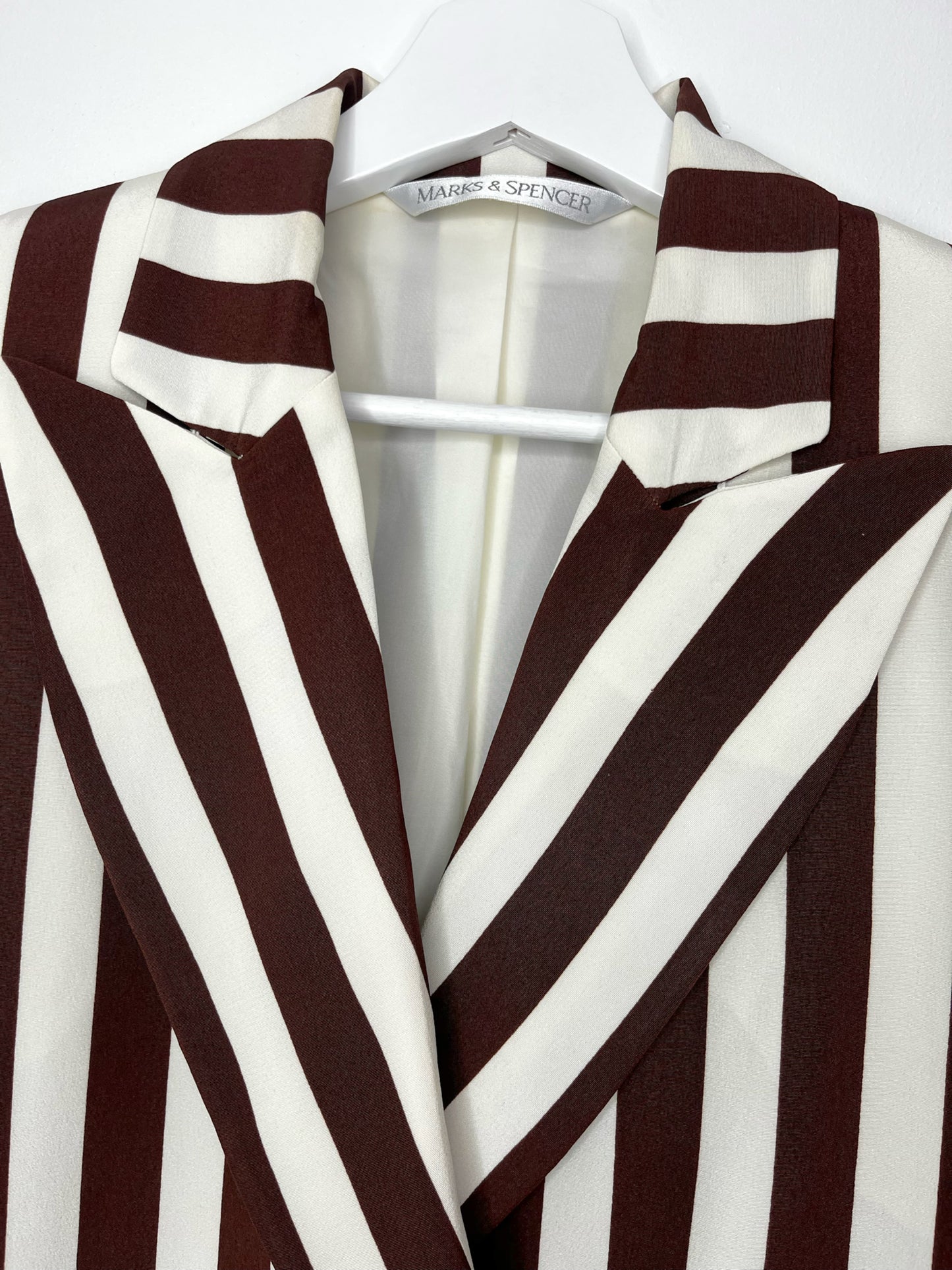 Double Breasted Brown Stripe Vintage Blazer