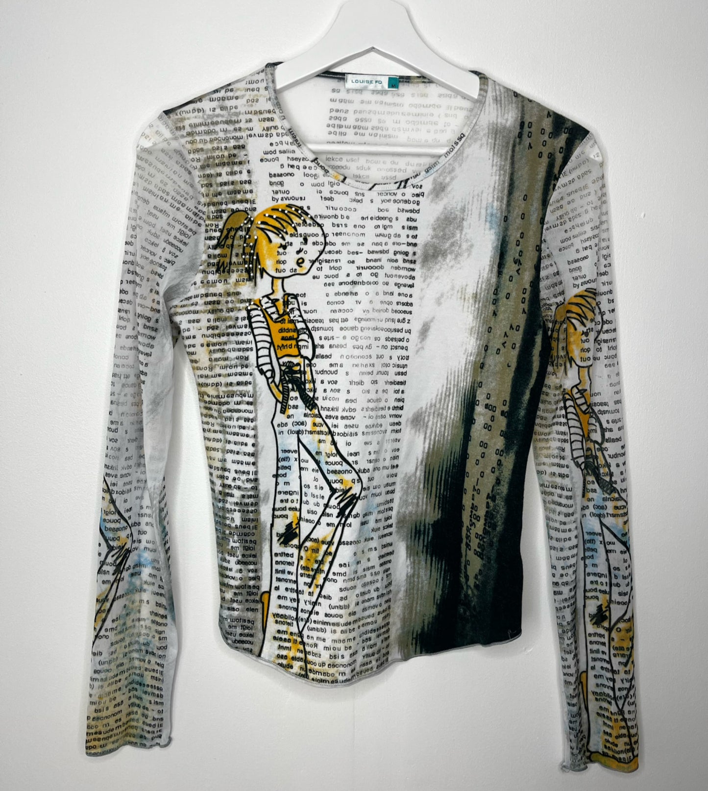 Y2k Mesh Graphic Vintage Top