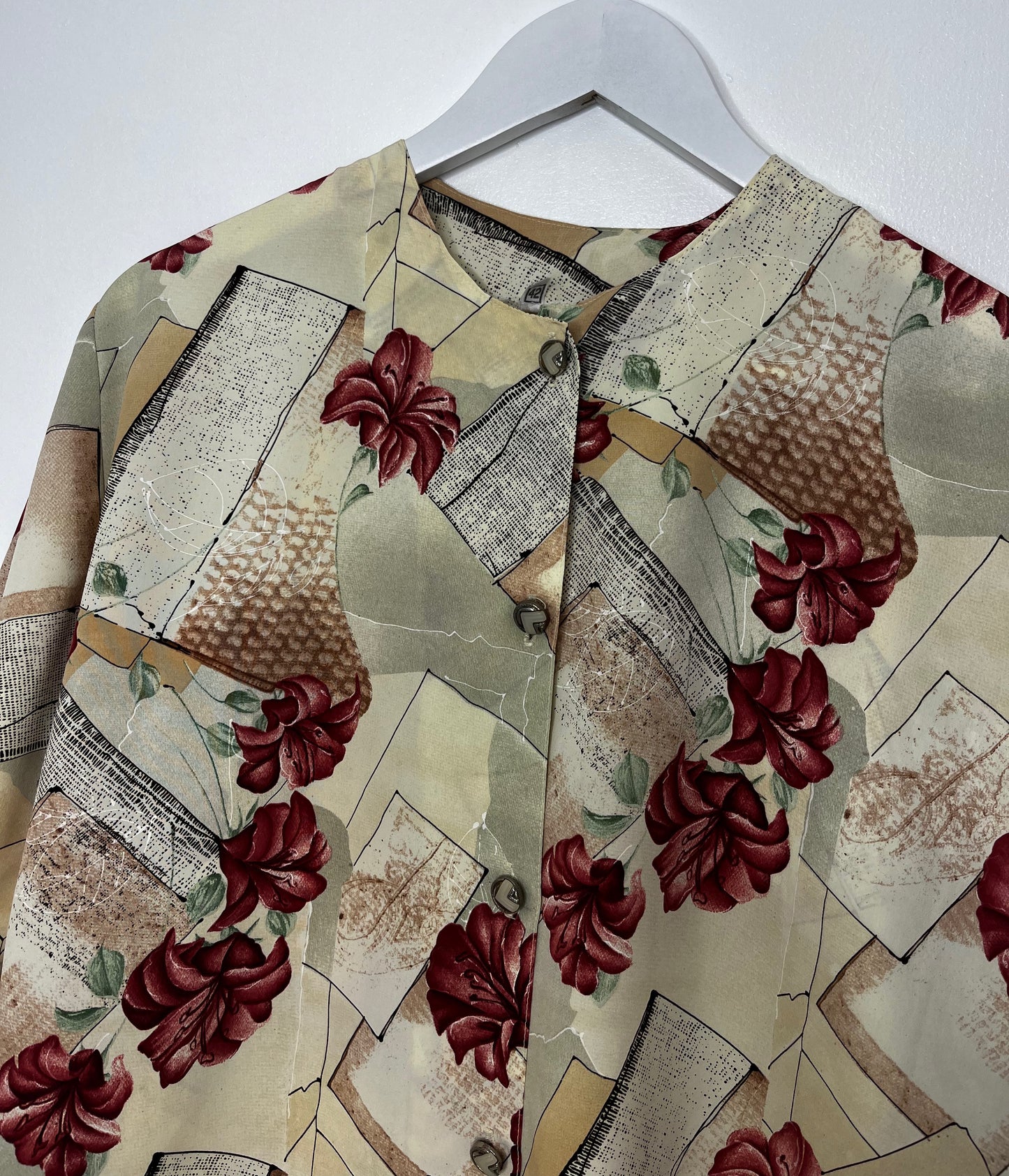 Collarless Vintage Blouse