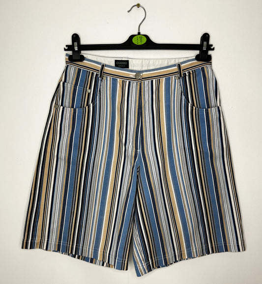 Highwaisted Stripe Blue Shorts