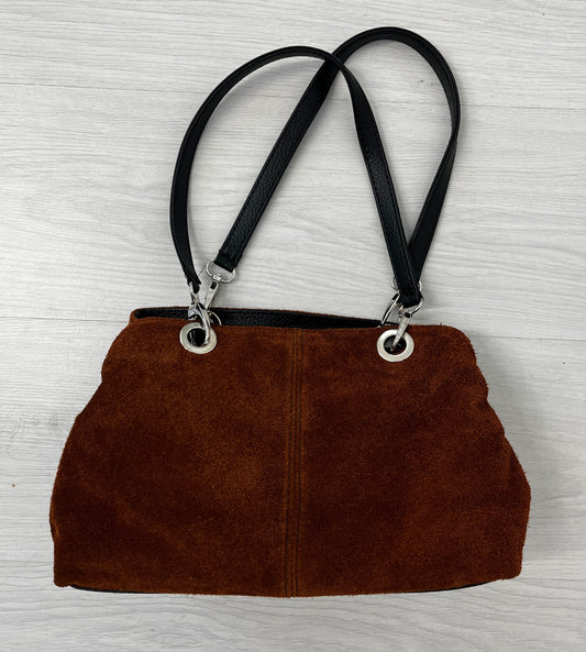 Brown Black Suede Bag