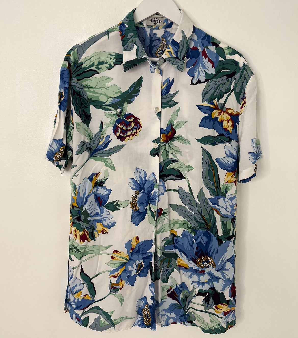 Longer White Floral Shirt