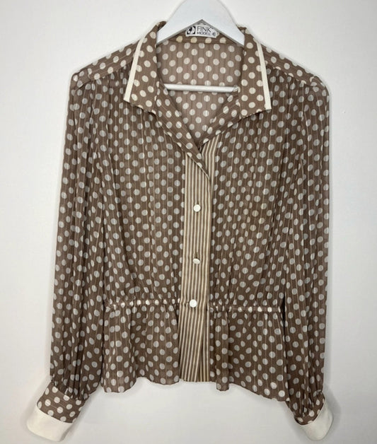 Semi Sheer Spotty Blouse