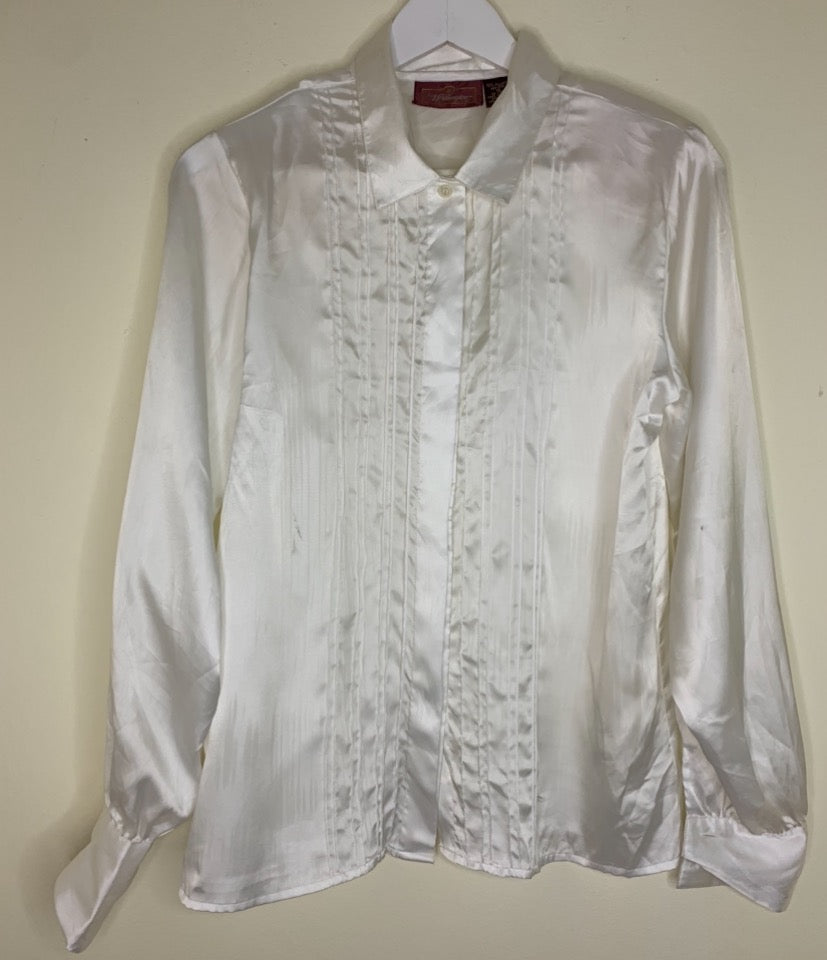 Ivory Satin Blouse